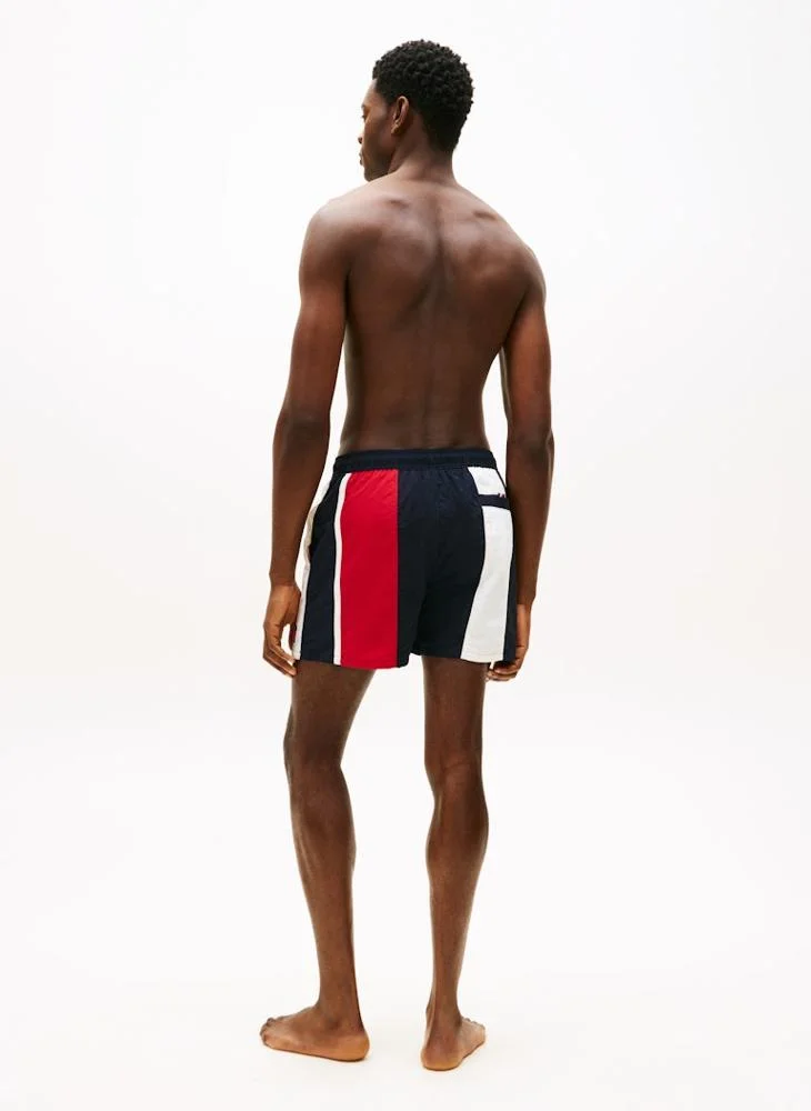 TOMMY HILFIGER Heritage Colour-Blocked Mid Length Swim Shorts