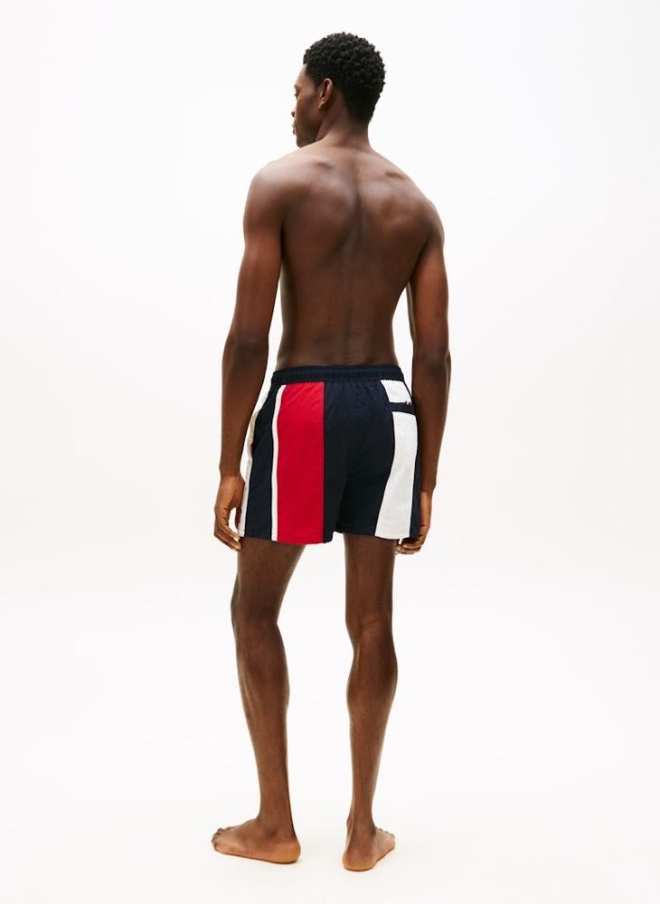 TOMMY HILFIGER Heritage Colour-Blocked Mid Length Swim Shorts - Image 2