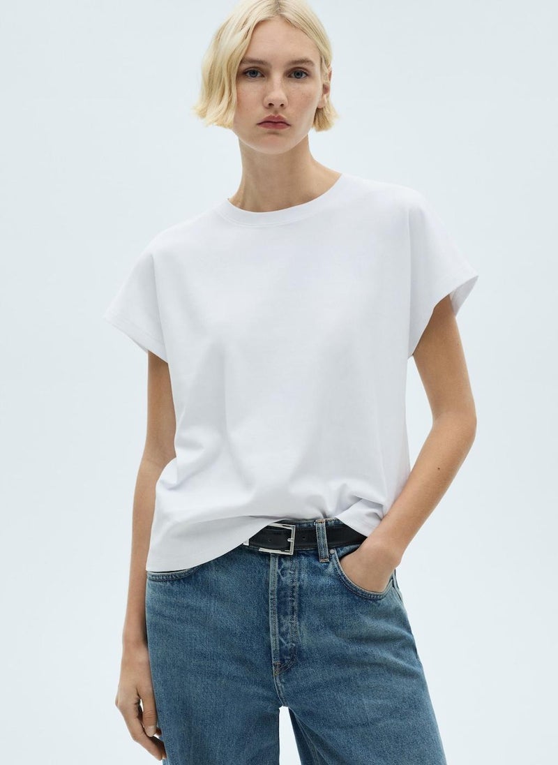 MANGO - Casual Crew Neck T-Shirt - Image 1