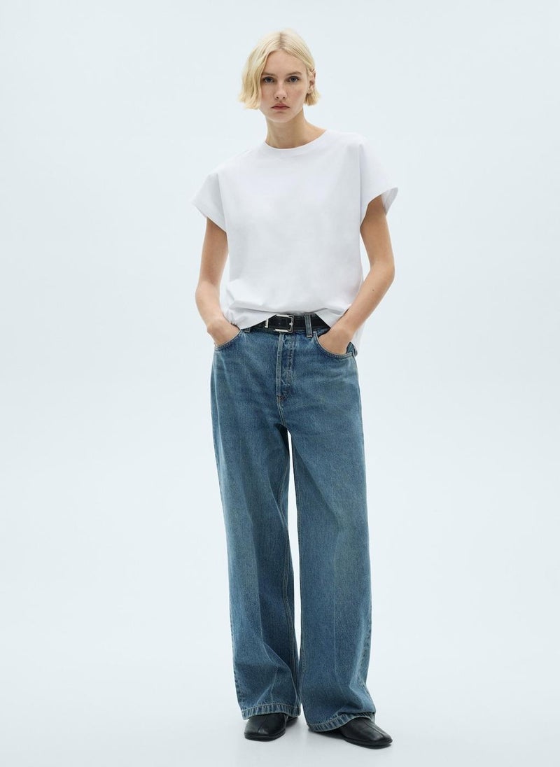 MANGO - Casual Crew Neck T-Shirt - Image 1