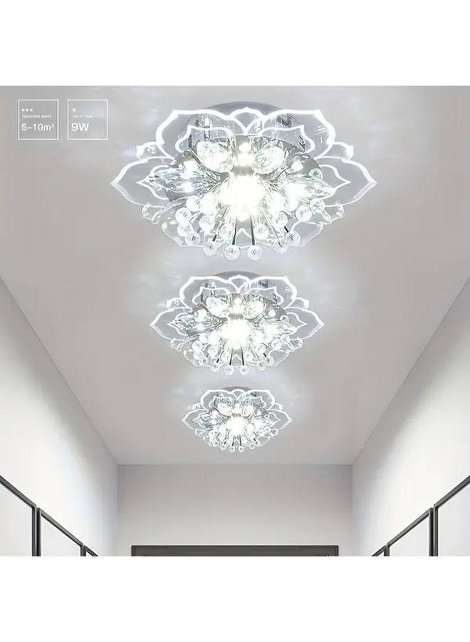 Modern Multicolor 9W Small Flower LED Ceiling Light Geometric Crystal Accent Bright Decoration - Image 2