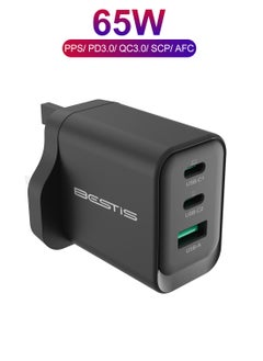 BESTIS PD65W USB C Charger Block, PD3.0/QC 3.0 Type Adapter, 3 Ports GaN Wall Charger Compact Type C Charger Fast Charging for iPhone 16/16 Pro/16 Pro Max/15 Pro,  for MacBook Pro/Air  - Image 2