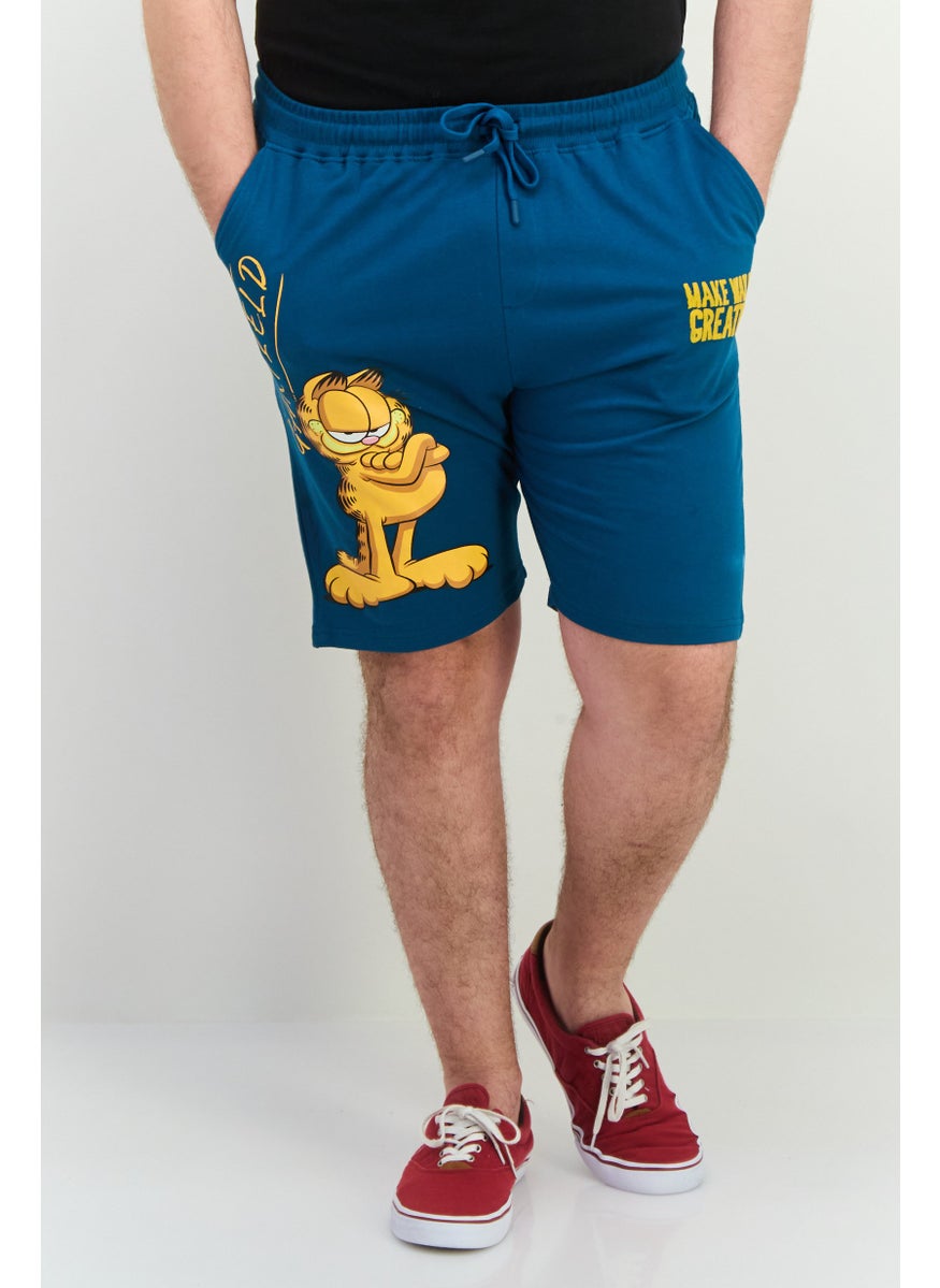 nickelodeon Men Graphic Basic Shorts, Teal Combo  - Image 1