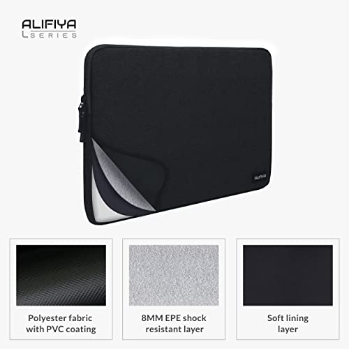 Alifiya Polyester MacBook Laptop Sleeve Bag 16 Inch (Black_L26) - Image 3