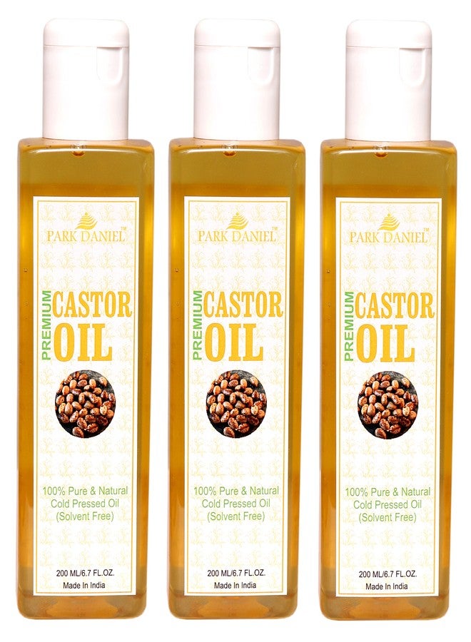 Park Daniel Castor Oil Pure And Natural For Skin And Hair Care set of 3-.200 ml Bottles(600 ml) - Image 2