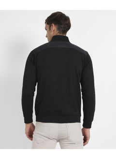 Campus Sutra Men's Black Zip-Front Jacket With Quilted Detail  - Image 3