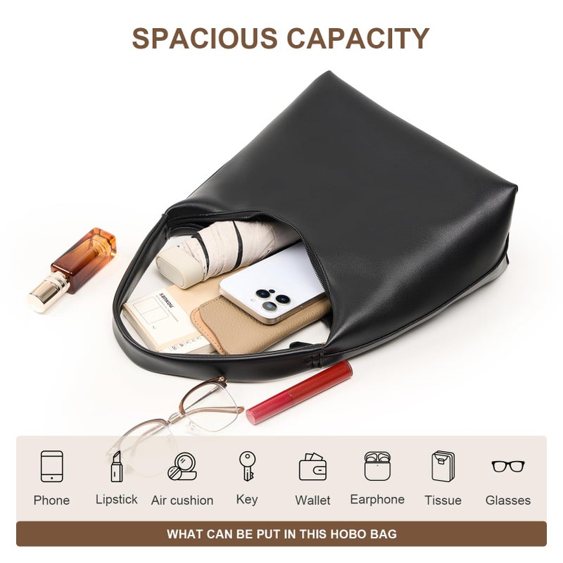 MELOLILA Small Hobo Bag Crescent Bag Y2K Purse Everyday Purse Trendy Purses for Women 2025 - Image 4