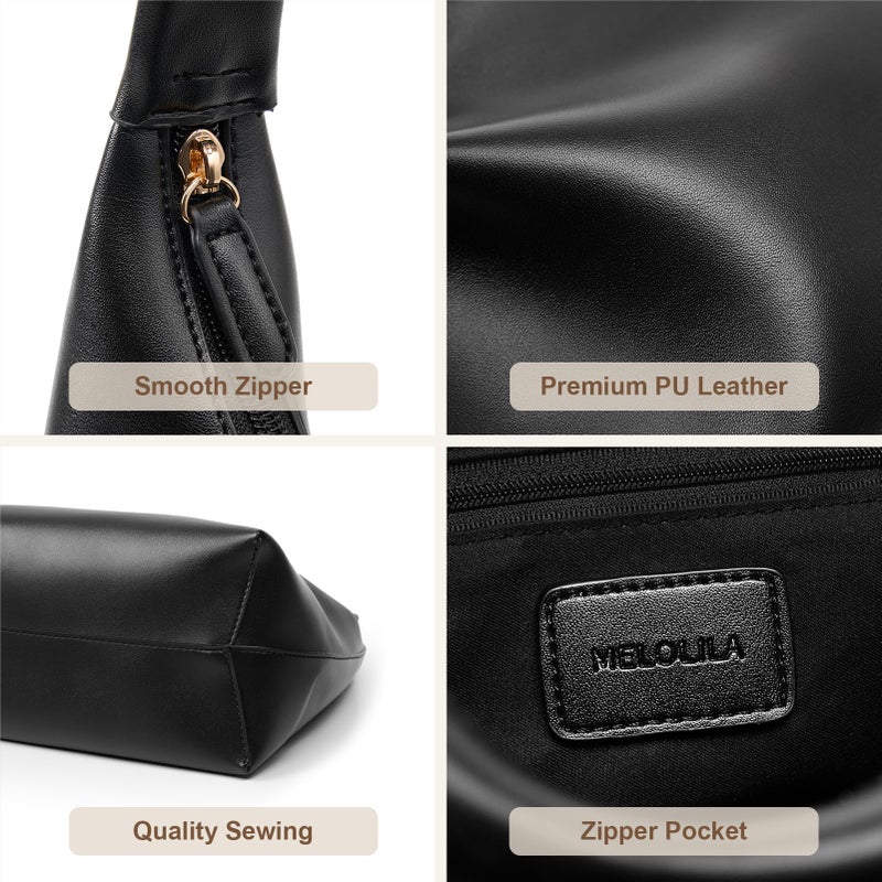 MELOLILA Small Hobo Bag Crescent Bag Y2K Purse Everyday Purse Trendy Purses for Women 2025 - Image 5