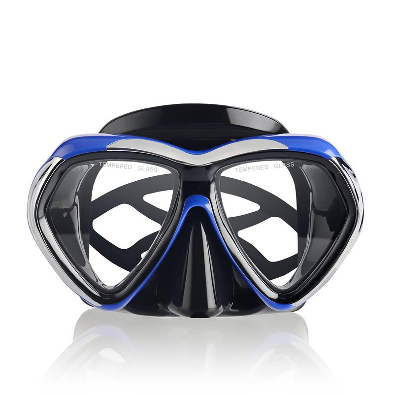 EXP VISION Adult Scuba Diving Mask, Anti-Fog Snorkel Goggles Tempered Glass Swim Mask Goggles with Nose Cover Professional Snorkeling Gear for Diving Snorkeling (Blue) - Image 4
