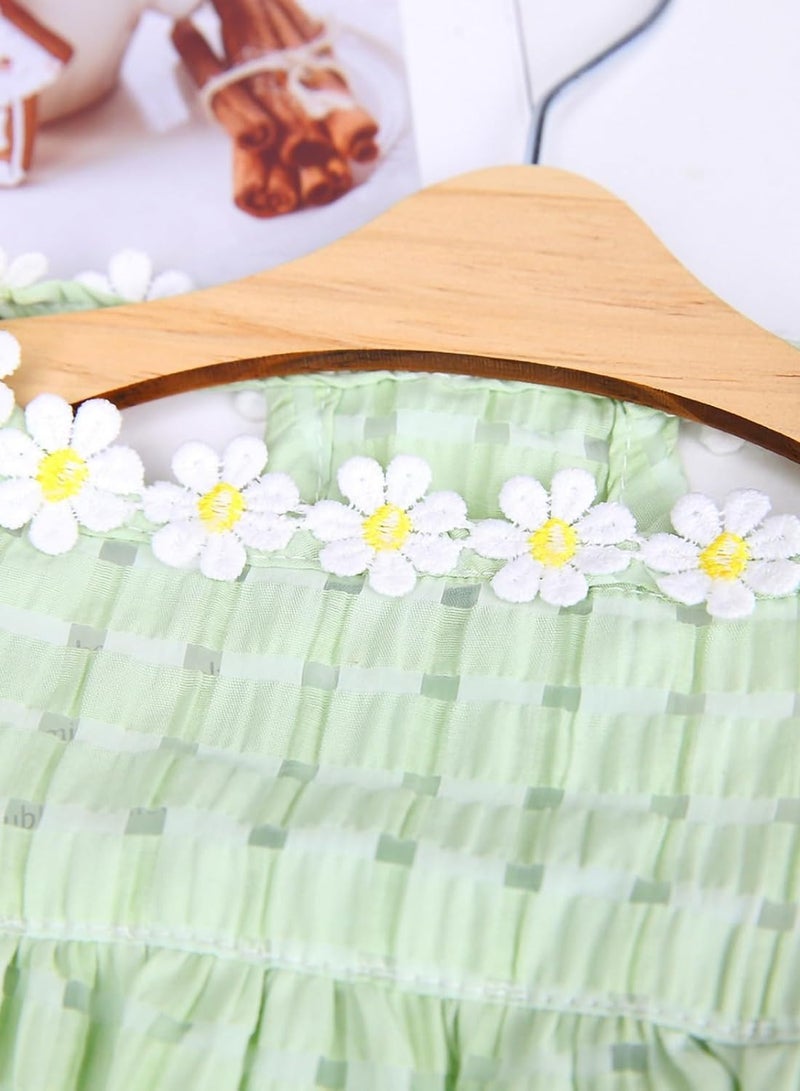 A.M Dog Dress Flower Pattern for Small Dogs Clothes Dogs Princess Dress Dog Outfits Pet Birthday Party Dresses Puppy Apparel Skirt for Small Dogs Cats Boy Girl Puppy Clothes - Image 4