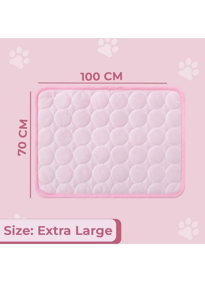 Rectangular Dog & Cat Bed|Premium Cool Ice Silk With Polyester With Bottom Mesh|Multi-Utility Self-Cooling Pad For Dog & Cat|Light-Weight & Durable Dog Bed|Zqcj001P-Xl|Pink - pzsku/ZBFD93B2614F9D24D0B3FZ/45/_/1728311671/8470fd85-8506-46d7-a3fe-2ad875e521a9