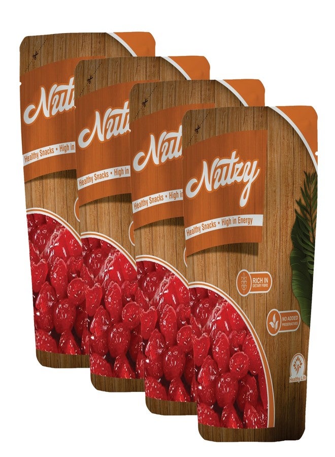 Nutzy Dried Cherries 1000 Grams (250 Grams X 4) - Juicy, Sweet and Chewy Snack Rich in Vitamins & Fiber | Loved by Kids, Travellers and Cooking Friendly Moms | Easy to Pack for Lunchboxes, Trips, or Decorating Cakes, Cupcakes, Ice-Cream and More | Ready to Eat Sweet Red Cherry - Image 1