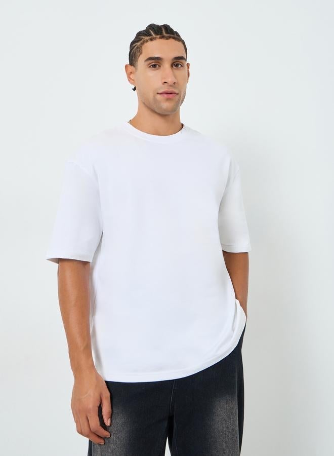 Styli Men White Oversized NYC Print T-Shirt - Image 1