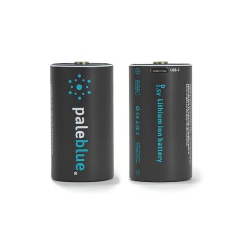 D Rechargeable Li-Ion Batteries with USB-C Cable; 1.5V, 11000mWh/7400mAh, Fast Charging Under 7 Hours, 1000+ Cycles, LED Charge Indicator, No External Charger Needed, 2pack - Image 1