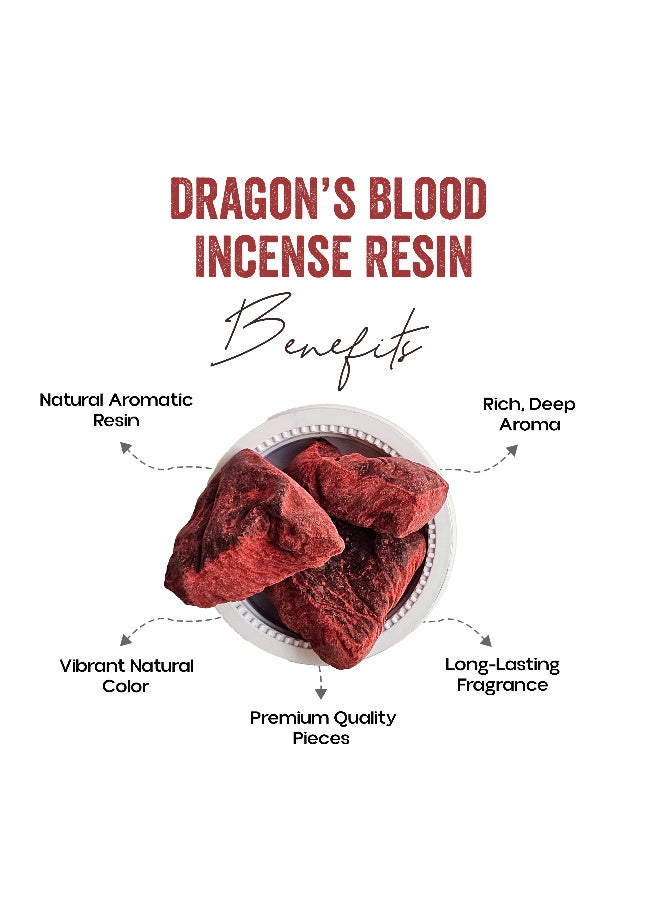 OGOC Dragon’s Blood Incense Resin Red Aromatic Resin Traditional Fragrant Tree Sap Resin for Charcoal Burner Bakhoor Burner Incense Blends and Home Fragrance Use - Image 2