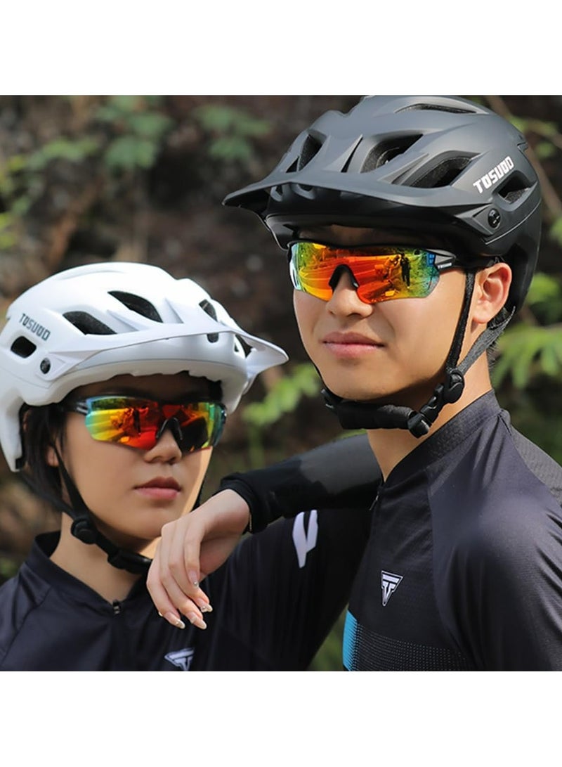 CMGTYYD Polarized Bike Sunglasses UV Protection, Cycling Sport Sunglasses for Men Women, 5 Interchangeable Lenses, Lightweight, Durable, Ideal for Outdoor Activities - Image 5