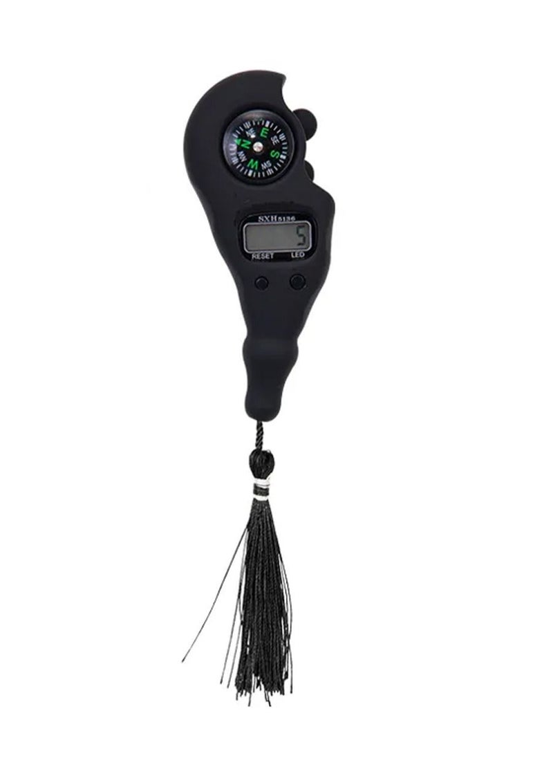 DubaiGallery - Portable Digital Finger Counter Tasbih Portable Rotating Prayer Beads with Digital Counter with Compass - Image 1