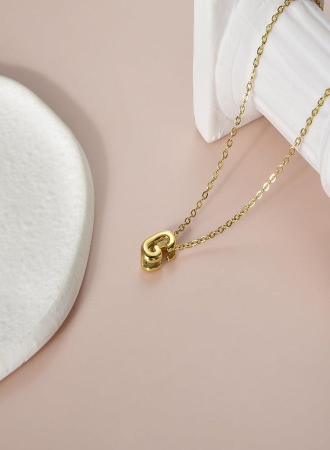 CANDYFANCY Bubble Initial G Necklaces for Women 18K Gold Plated Letter Necklace Dainty Alphabet Necklace Personalized balloon Initial Choker Necklaces for Teen Girls Trendy Jewelry Gifts - Image 5