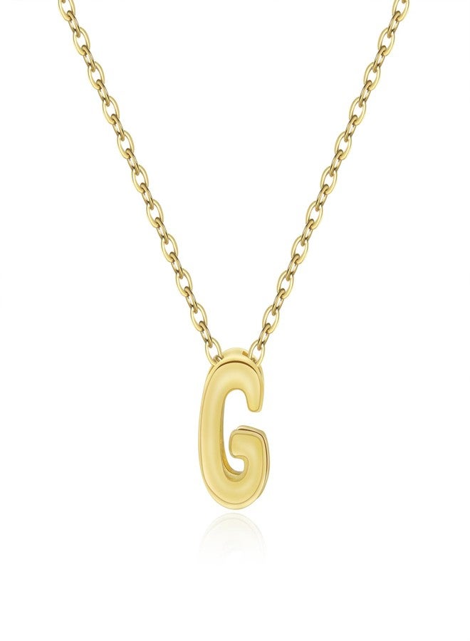 CANDYFANCY Bubble Initial G Necklaces for Women 18K Gold Plated Letter Necklace Dainty Alphabet Necklace Personalized balloon Initial Choker Necklaces for Teen Girls Trendy Jewelry Gifts - Image 1