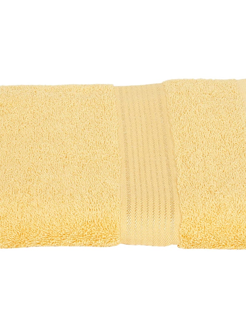 KOPA Quick Dry 100 Cotton Soft Terry Towel 1pc Bath Towel dross Quick Dry 100 Cotton Super Absorbent Lightweight Odour Free for Men Women Kids SolidYellow - Image 4