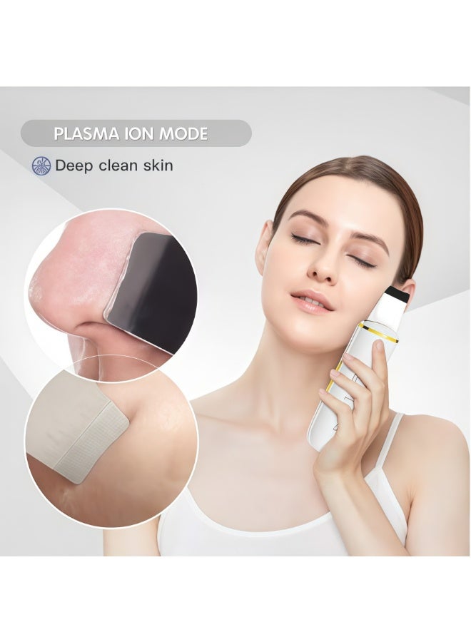 HailiCare Ultrasonic Skin Scrubber, 4 Modes Facial Pore Cleaner Blackhead Remover Tool, Rechargeable Ion Skin Spatula for Deep Cleansing, Skin Lifting & Exfoliating Home Facial Beauty Device - Image 4