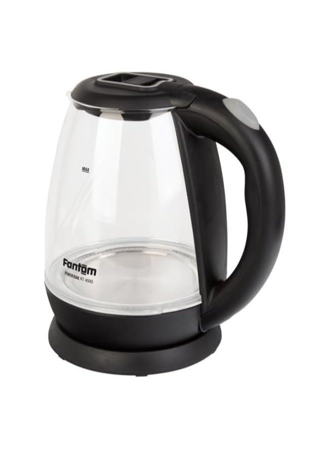 فانتوم غلاية مياه فانتوم، 1800 وات، 1.8 لتر، بيركس، KT 4000 - اسود - Image 1