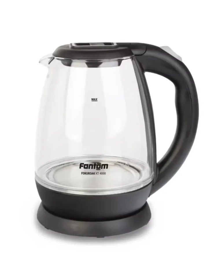 فانتوم غلاية مياه فانتوم، 1800 وات، 1.8 لتر، بيركس، KT 4000 - اسود - Image 2