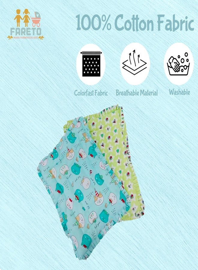 Fareto Baby | 100% Cotton | Super Soft | Hand Carry Bed | Gadi (Pack of 2)(0-3 Months)(L-60CM, B-45CM)(Colors May Vary) - Image 4