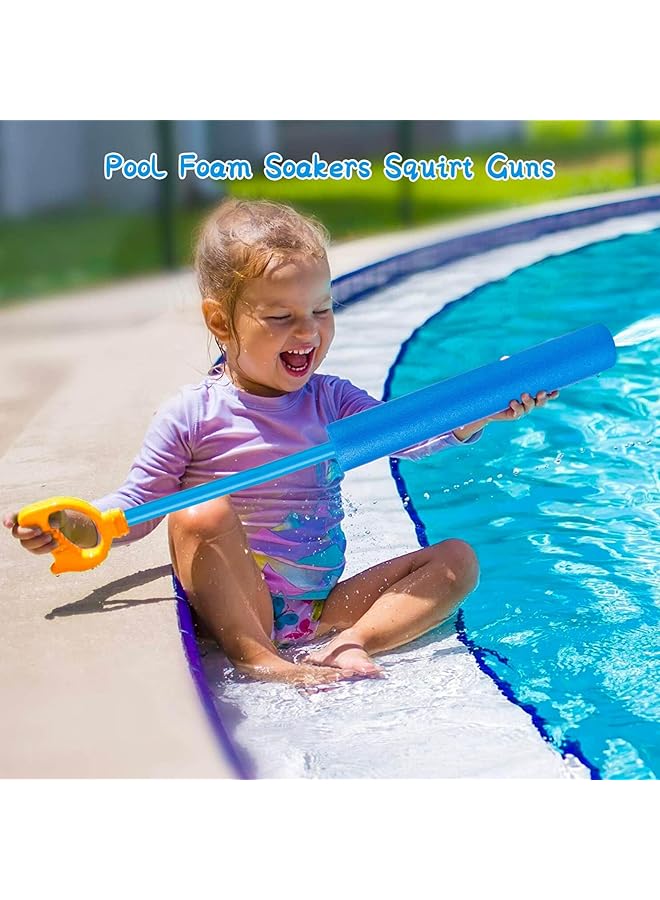 Excefore 6Pack Water Toys Pool Foam Blaster Squirt Toys Noodle Design Lightweight 40Ft Range Summer Outdoor Swimming Pool Backyard Beach Water Game Fighting Play Toys For Kids Adults - Image 3