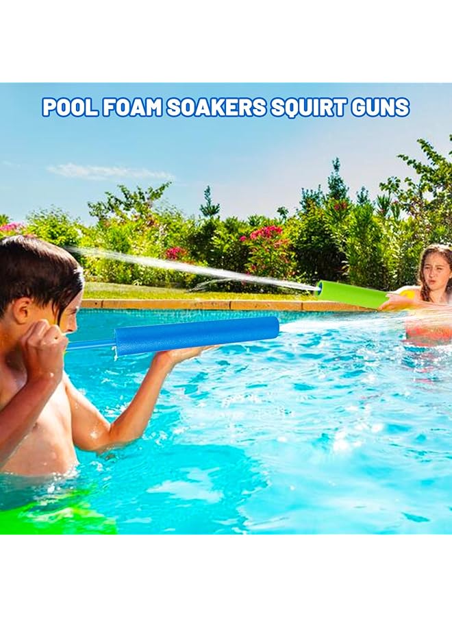 Excefore 6Pack Water Toys Pool Foam Blaster Squirt Toys Noodle Design Lightweight 40Ft Range Summer Outdoor Swimming Pool Backyard Beach Water Game Fighting Play Toys For Kids Adults - Image 4