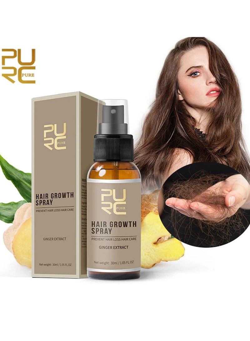 PURC Ginger Hair Growth Spray 30ml Hair Loss Treatment 2Pcs - Image 4