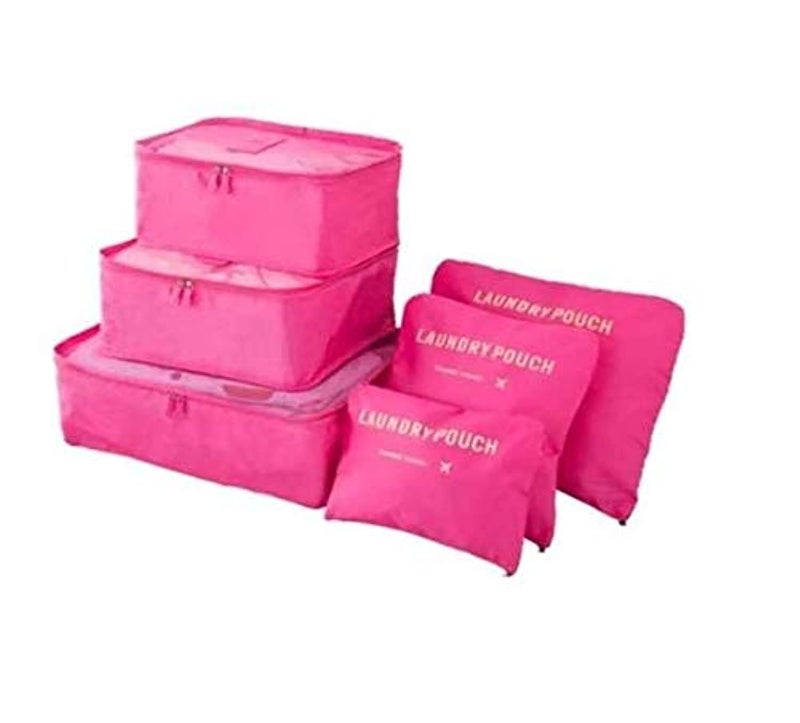 Waterproof Personal Hygiene Kits Travel Cube Storage Bag Organizer - 6 Pieces