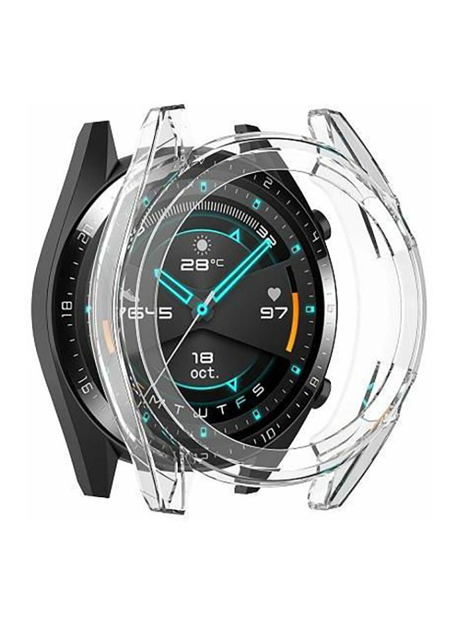NIBEMINENT Sports Fashion Smart Watch Case For Huawei Gt/Gt2 Transparent White