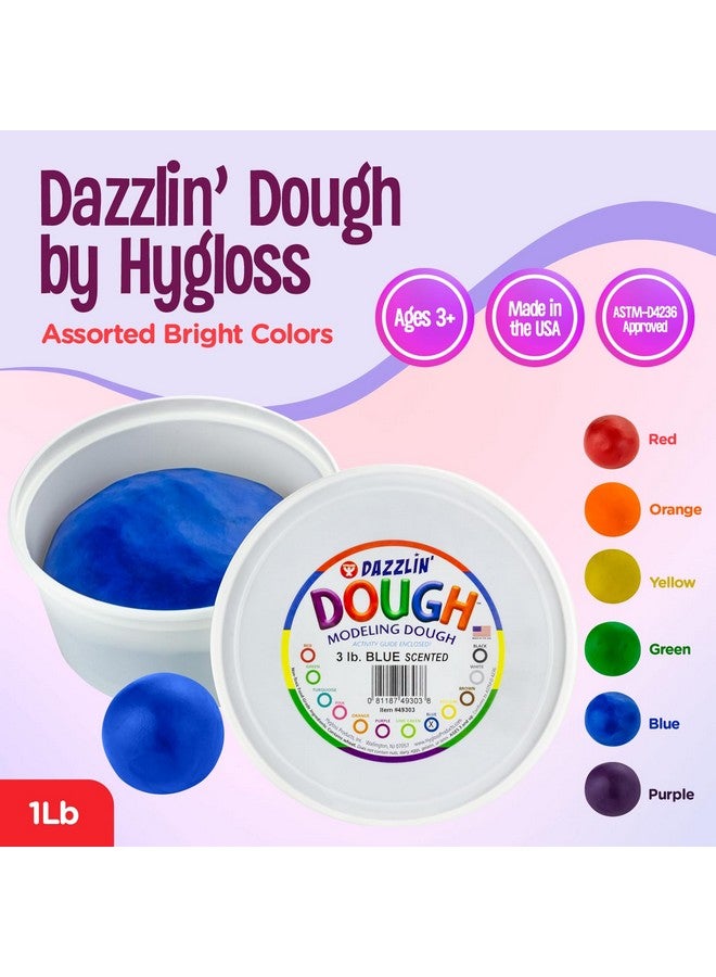 Hygloss Play Modeling Dough - Blue Dough Scented - Safe & Non-Toxic for Kids Arts & Crafts - Party Favors - Classroom Supplies - 3lb - Image 2