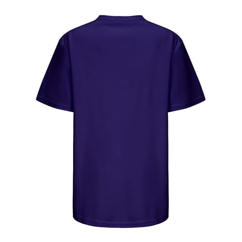 Opna Youth Boys Dri Fit Athletic T Shirts for Boys & Girls Sports Undershirt – Youth & Teen Sizes Purple-L - Image 3