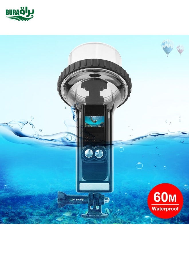 BURAQ PULUZ 60m Underwater Waterproof Housing Diving Case Cover for DJI Osmo Pocket 2(Black)  - Image 1