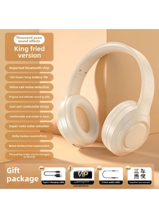 Headset Bluetooth Headset Sony Game Sports Esports Wireless Noise Reduction For Long Endurance-Color:Face Powder [advanced Edition] 80h Long Battery Life Standby⭐9.0 Baohua B&w Surround Lossless Sound⭐Game Music Dual Mode⭐Bluetooth Wired Dual Mode  - Image 5