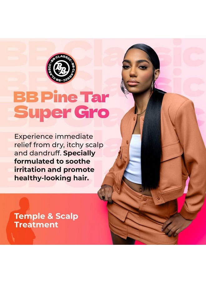 Bronner Bros - Bb Pine Tar Super Gro Conditioning Temple & Scalp Treatment For Dandruff - Soothes Dry, Itchy Scalp, Moisturizer & Deep Conditioner - With Pine Tar, Salicylic Acid & Lanolin - 6 Oz - Image 1