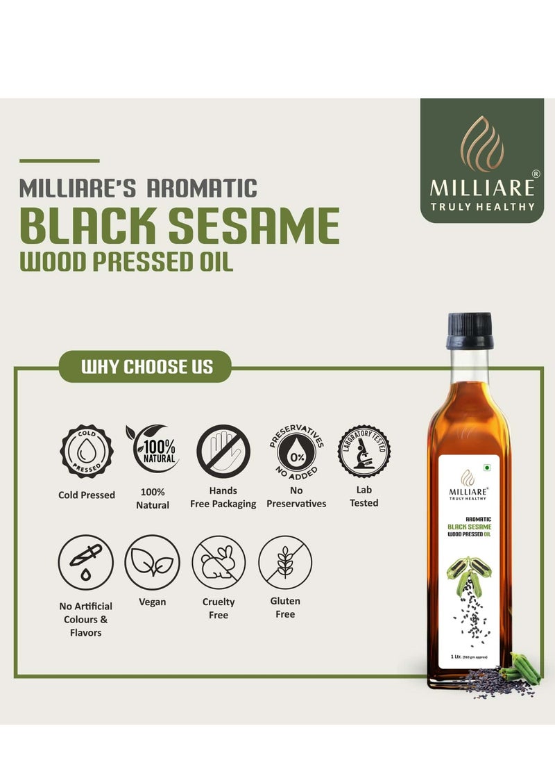 ميلياري صحية حقًا زيت السمسم الأسود الطبيعي من ميلياري معصور على البارد – نقي 100% (250 مل) - Image 2