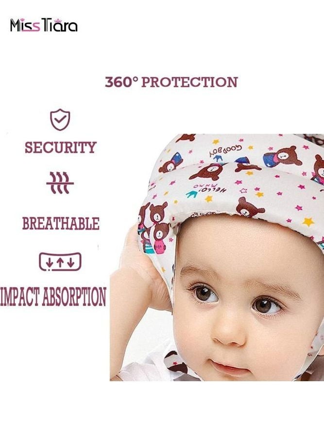 MissTiara Baby Safety Helmet Head Protector Breathable & Adjustable Head Cushion Bumper Bonnet for Running Walking Crawling  - Image 3