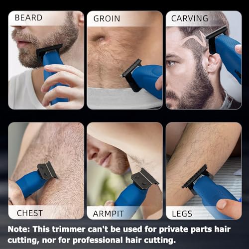 IWEEL Professional Beard Trimmer for Men - Electric Hair Clippers, Zero Gapped T-Blade Edgers, Cordless Rechargeable Mustache Trimmer Grooming Kit for Body - Image 2