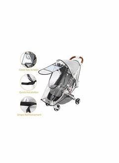 KASTWAVE Stroller Weather Shield Universal with Rain Cover (Transparent)  - Image 4