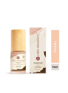 Color Chemistry Color Chemistry Pearl Liquid Foundation - 30 ml,  Enriched With Rosehip And Green Tea, For Luminous Natural Finish, Buildable Coverage, And Certified Organic  - Image 5