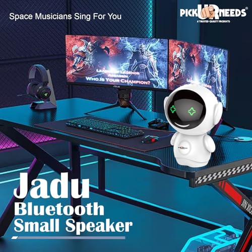 Pick Ur Needs Rechargeable Bluetooth Speaker with 1200mAh Battery – Portable Wireless Audio, FM Radio, USB/TF Card Support, TWS Pairing (White) - Image 4