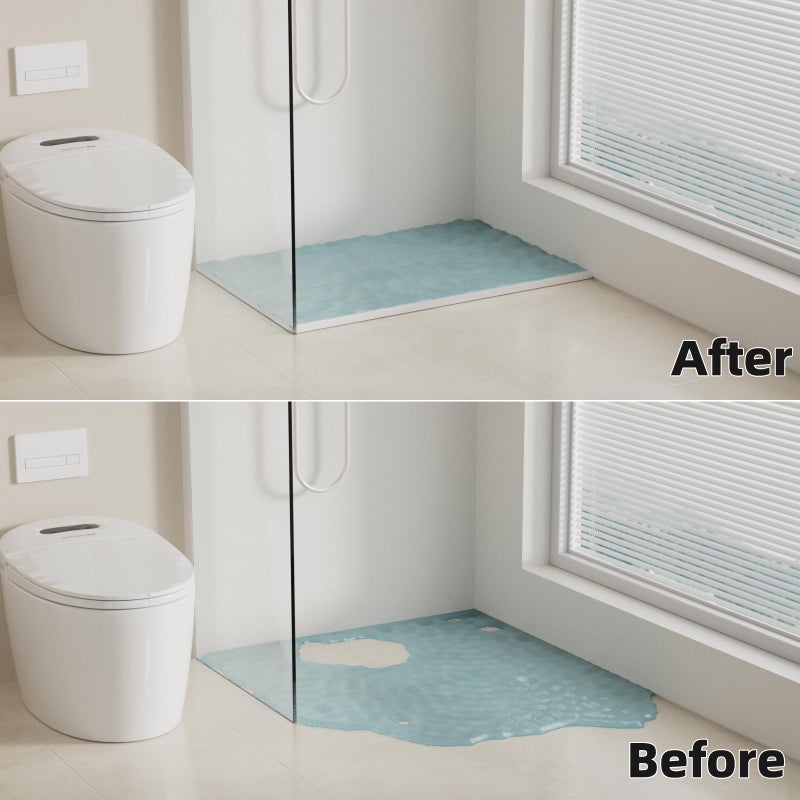 cuysfead 78 inch Shower Threshold Water Dam Barrier Water Stopper, Glass Shower Door Bottom Seal Strip, Silicone Rubber Kitchen Sink Splash Guard for Countertop, Bathtub, Bathroomï¼ˆWhiteï¼‰ - Image 4