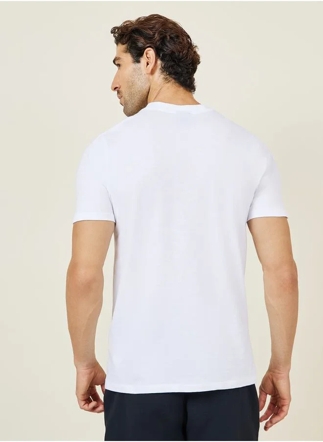 امبرو Terrace Graphic Regular Fit T-Shirt with Short Sleeves