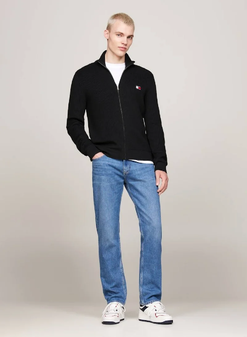 تومي جينز سترة بقصّة سليم بسحّاب