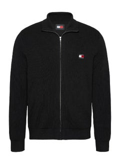 Men's Tommy Badge Zip-Thru Slim Jumper With Wool, Black- Recycled Polyester - pzsku/ZBFDA0C1AF034B4DC1E65Z/45/_/1728978215/ded06ee0-8d3e-4823-b8ba-45a0624da391