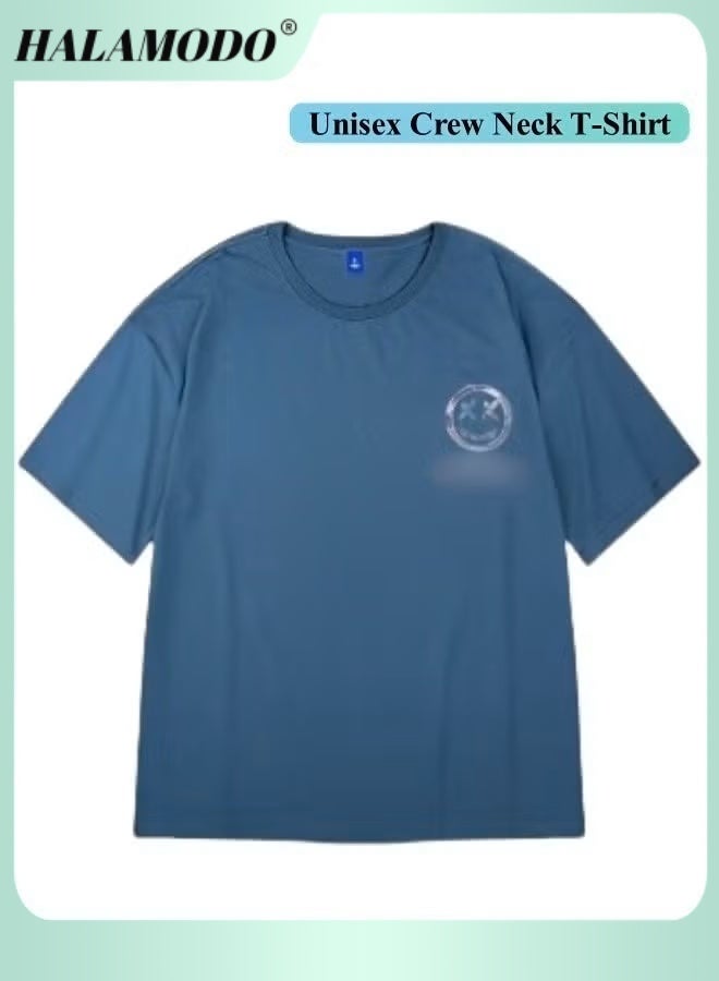 HALAMODO Unisex T-shirt Cotton Crew Neck Shirt Moisture Wicking Tee Athletic Running Gym Workout Tee Tops Short Sleeve Dry Fit Active Crew Neck T Shirt - Image 1