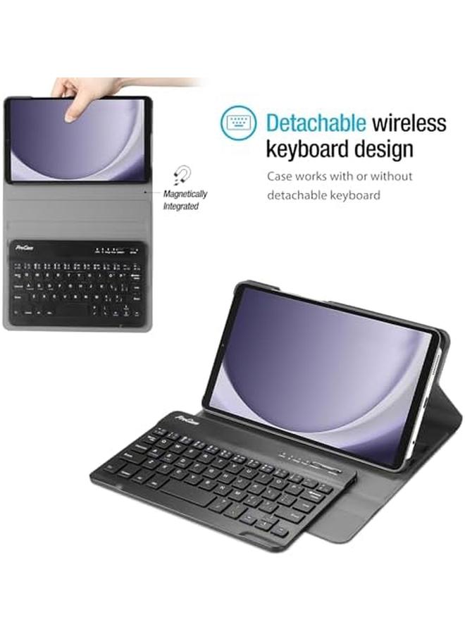 Procases For Galaxy Tab A9 2023 Keyboard Case Sm X110 Protective Cover Case With Detachable Wireless Keyboard For Galaxy Tab A9 2023 –Black - Image 3